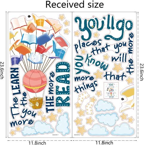 Inspirational Quote Wall Decals Colorful Kids Peel and Stick Wallpaper Cute Motivational Wall Stickers for Nursery Kids Room Preschool Classroom Door Playroom Wall Decor in Saudi Arabia