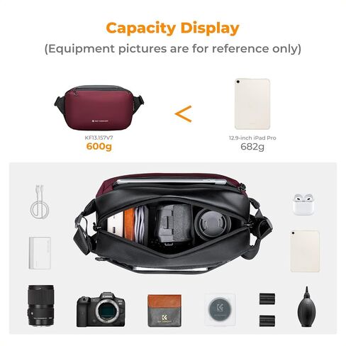 K&F Concept 2 في 1 حقيبة حبال اليومية حقيبة الكتف والتصوير متعدد الوظائف كاميرا Crossbody Camera DSLR حقيبة محمولة in Kuwait