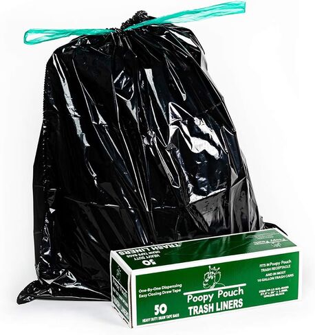 PP-13 GAL Heavy Duty Draw Tape Trash Receptacle Liners, 13 Gallon, 50 Bags in Kuwait