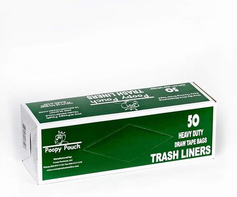 PP-13 GAL Heavy Duty Draw Tape Trash Receptacle Liners, 13 Gallon, 50 Bags in Kuwait