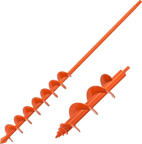 2pack uger prill bit for post hole digger ، earth earth earth bulb prill bit for botting 1.6 × 9 '' و 3x12 '' ، حفار ثقب لوظائف السياج ، نباتات الزهور ، يناسب 3/8 "محرك سداسي. in Saudi Arabia