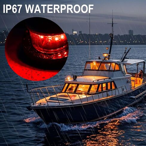 CZC AUTO Boat Navigation Light, Bi-Color Bow Light for Pontoon, Yacht, Skiff and Small Boats in Saudi Arabia