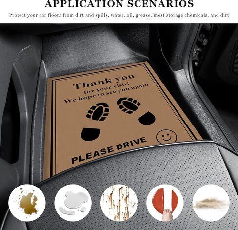 50 PCS Car Paper Floor Haps ، 16 × 20 بوصة قابلة للتصرف حصيرة حصيرة مؤقتة للسيارة ، حامي أرضية مقاوم للماء كرافت أغطية سجادة أوتوموتيف أغطية للتفصيل غسل التفاصيل (أبيض) in Saudi Arabia