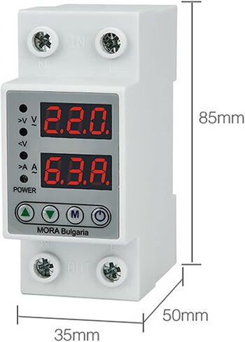 DIGATION DIGITAL Over & Under Protage Protector Display 40A 63A 230V DIN RALAY RELAY LIME in Kuwait