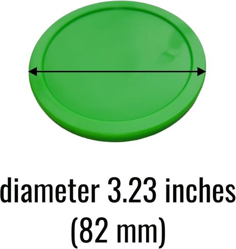3.25 بوصة (82 مم) هوكي الهوكي الفلوريسنت - مجموعة من 2 - دائمة 7 ملم كرات الهوكي الهوائية القياسية والتجارية - الرؤية العالية واللعب السريع in Kuwait