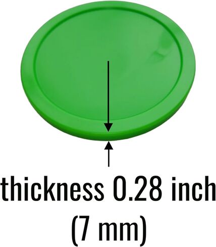 3.25 بوصة (82 مم) هوكي الهوكي الفلوريسنت - مجموعة من 2 - دائمة 7 ملم كرات الهوكي الهوائية القياسية والتجارية - الرؤية العالية واللعب السريع in Kuwait