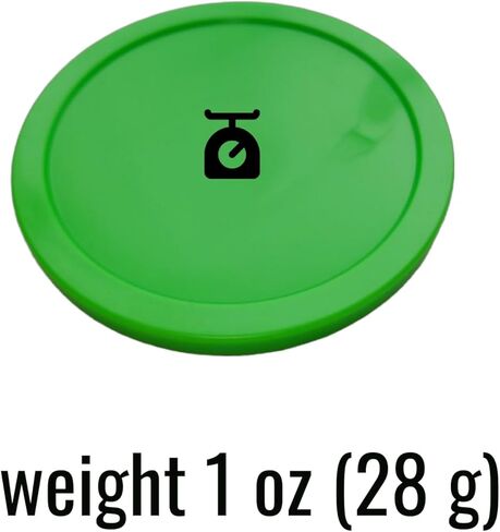 3.25 بوصة (82 مم) هوكي الهوكي الفلوريسنت - مجموعة من 2 - دائمة 7 ملم كرات الهوكي الهوائية القياسية والتجارية - الرؤية العالية واللعب السريع in Kuwait