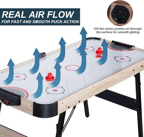 طاولة الهوكي الهوائية القابلة للطي بقيمة 58 بوصة للعائلة ، مجموعة لعبة الهوكي الرياضية القابلة للطي. in Kuwait