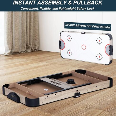 طاولة الهوكي الهوائية القابلة للطي بقيمة 58 بوصة للعائلة ، مجموعة لعبة الهوكي الرياضية القابلة للطي. in Kuwait