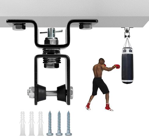 Rotating Punching Bag Hanger with 360degree Swivel Hook Heavy Duty Ceiling Wall Mount for Boxing MMA, Fitness Training Secure Adjustable Steel Bracket Speed Bag Aerial Yoga Swing Gymnastic Rings in Saudi Arabia