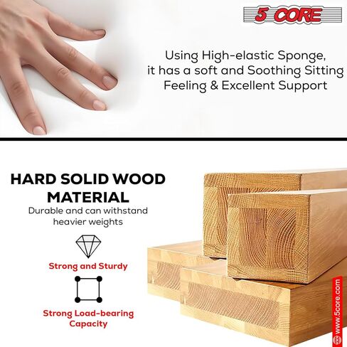 5 Core Piano Bench 3 بوصة مبطنة ببراز خشبي الموسيقي الشاقية عالية الدعوى كرسي المقعد القابل للتعديل مقعد مع التخزين غير المطاطي in Kuwait