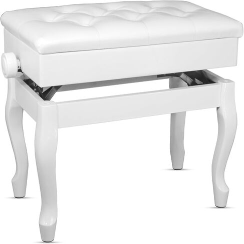 5 Core Piano Bench 3 بوصة مبطنة ببراز خشبي الموسيقي الشاقية عالية الدعوى كرسي المقعد القابل للتعديل مقعد مع التخزين غير المطاطي in Kuwait