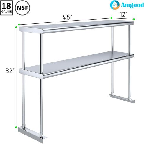 AMGOOD مزدوج الفولاذ المقاوم للصدأ NSF - العديد (36 "طويلة × 14" عميقة) in Saudi Arabia