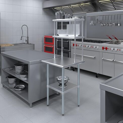 AmGood Double OverShelf Stainless Steel NSF - Many (36" Long x 14" Deep) in Kuwait