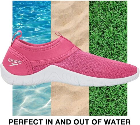 Speedo Kid's Kids' Surfwalker Pro Mesh Water Shoe Shoe, black/grey, 3 Regular US Little Kid in Saudi Arabia
