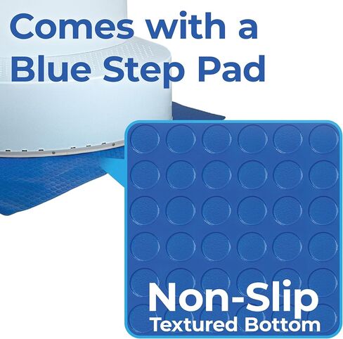 Aqua Select Resin Pool Steps for Above Ground Pools | Oyster Shell White | Heavy-Duty ABS Construction | 350 lb Capacity, Non-Slip Step Treads, & Handrail | Includes Liner Guard | No Weights Needed in Saudi Arabia