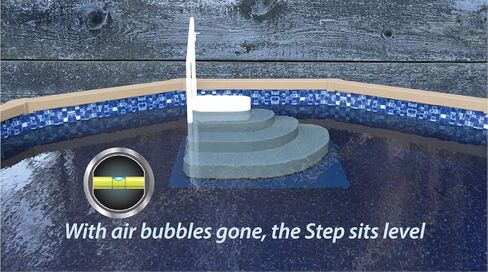 Aqua Select Resin Pool Steps for Above Ground Pools | Oyster Shell White | Heavy-Duty ABS Construction | 350 lb Capacity, Non-Slip Step Treads, & Handrail | Includes Liner Guard | No Weights Needed in Saudi Arabia