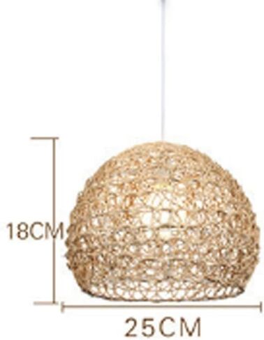 Garden Rattan Chandeliers Woven Bamboo and Rattan Hanging Light Creative Spherical Living Room Bedroom Bedside Dining E27 Lighting Pendant Lamp in Saudi Arabia