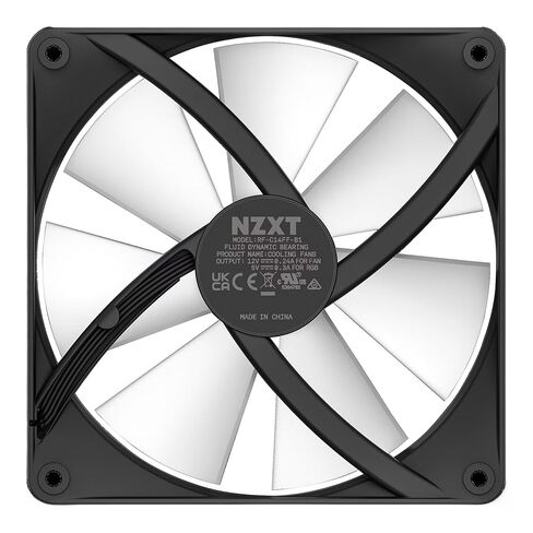 NZXT F140 RGB Core - 140mm Hub-Mounted RGB Fan - 8 Individually-Addressable LEDs - Semi-Translucent Blades - High Static Pressure & Airflow - Quiet Operation - PWM Control - CAM Software - Black in Saudi Arabia