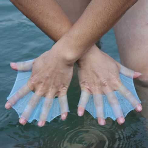 Aquatic Gloves Swimming Webbed Gloves Aquatic Gloves Swimming Fins Swim Gloves Training Glove for Swimming Accessory(S) in Saudi Arabia