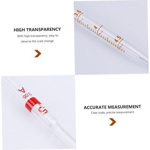 PRETYZOOM 4pcs Graduated Ring Pipette Set Glass Transfer Straw Measuring Dropper for Chemical Experiments Liquid Handling Supplies in Kuwait