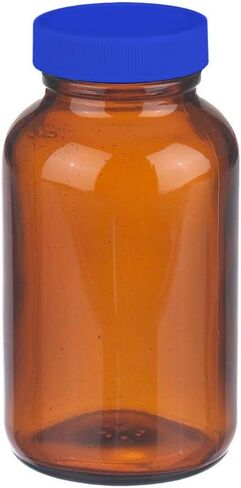 I-Chem Brand 341-0950 Glass Amber 950mL 300 Series Type III Wide Mouth Jar ، مع إغلاق البولي بروبيلين المبطن PTFE ، قصير ، معتمد (الحالة 12) in Saudi Arabia