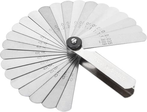 PEC Tools Stains Stains Steel Sener Gauge ، 0.0015-0.025 '' Straight Blade 1/2 "أداة قياس العرض ، 26 شفرات ، مصنوعة في الولايات المتحدة الأمريكية in Kuwait