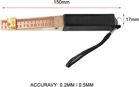 Fire Door Gap Gauge L25 204Y Wedge Shaped Vernier Feeler Gauge House Gauges Engineering Inspection Flatness Measuring Tool (0.5Mm) (Accuracy 0.2mm) in Saudi Arabia