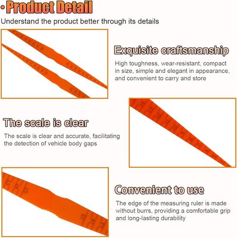 Car Door Panel Gap Alignment Gauge, Plastic Snake Ruler Vehicles Body Measuring Positioning Alignment Tool, Tapered Feeler Tools Accessories for Most Cars (2PCS) in Saudi Arabia