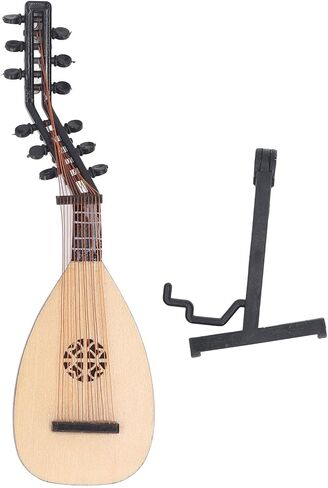 Mini Lute Pipa Model Handcrafted Wooden Miniature Musical Instrument Decor Unique Desk Ornament Photo Prop Gift for Kids Adults in Kuwait