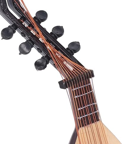 Mini Lute Pipa Model Handcrafted Wooden Miniature Musical Instrument Decor Unique Desk Ornament Photo Prop Gift for Kids Adults in Kuwait