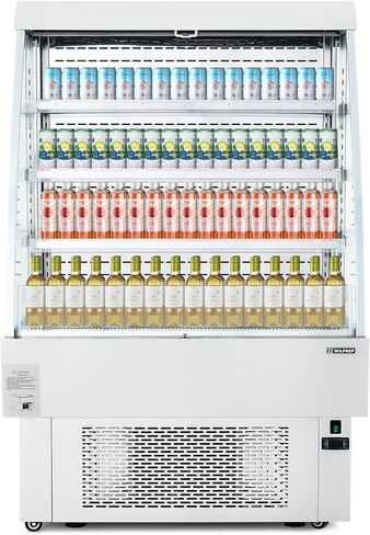 تاجر الهواء الطلق التجاري في Wilprep ، ثلاجة الستائر الهوائية العمودية 39 "مع 13.4 قدمًا من الستارة الليلية LED LED ، و GO GO GO DOWNED SHOMPARTOR TOERTH in Kuwait