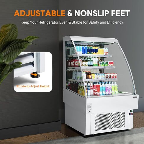 تاجر الهواء الطلق التجاري في Wilprep ، ثلاجة الستائر الهوائية العمودية 39 "مع 13.4 قدمًا من الستارة الليلية LED LED ، و GO GO GO DOWNED SHOMPARTOR TOERTH in Kuwait