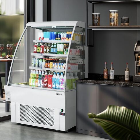 تاجر الهواء الطلق التجاري في Wilprep ، ثلاجة الستائر الهوائية العمودية 39 "مع 13.4 قدمًا من الستارة الليلية LED LED ، و GO GO GO DOWNED SHOMPARTOR TOERTH in Kuwait