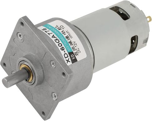 Gear Motor, DC12V/24V 35W Mini DC Gear Motor Metal Speed adjust Large torsion Motor CW/CCW(12V 10rpm) in Saudi Arabia