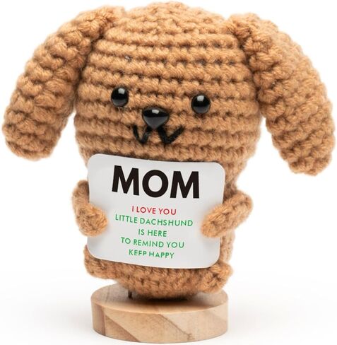 حيوانات كروشيه إيجابية هدايا داكشوند ، الدعم العاطفي دمية الكروشيه لمحبي وينر للكلاب ، صنعت بالفعل الهدايا المصنوعة يدويًا in Kuwait