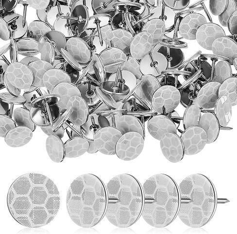 Kisangel 100pcs مسار عاكس مسار علامات علامات المسامير دفع دبابيس إبهام عاكس لصيد المشي لمسافات طويلة in Saudi Arabia