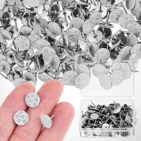 Kisangel 100pcs مسار عاكس مسار علامات علامات المسامير دفع دبابيس إبهام عاكس لصيد المشي لمسافات طويلة in Saudi Arabia