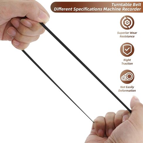 10 Size Turntable Belt, Rubber Belt Replace Turntable Phono/Tape/CD Plattenspieler Drive Belt in Saudi Arabia