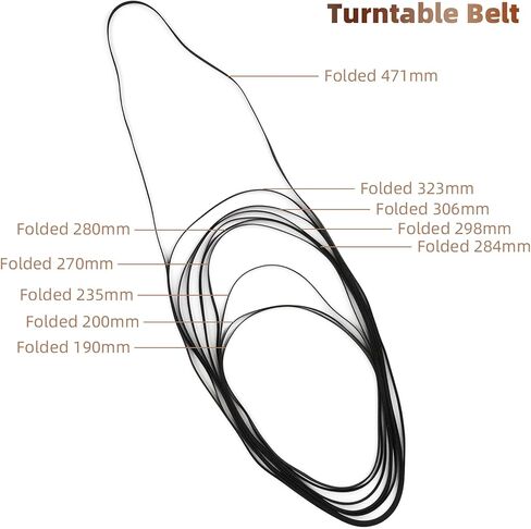 10 Size Turntable Belt, Rubber Belt Replace Turntable Phono/Tape/CD Plattenspieler Drive Belt in Saudi Arabia