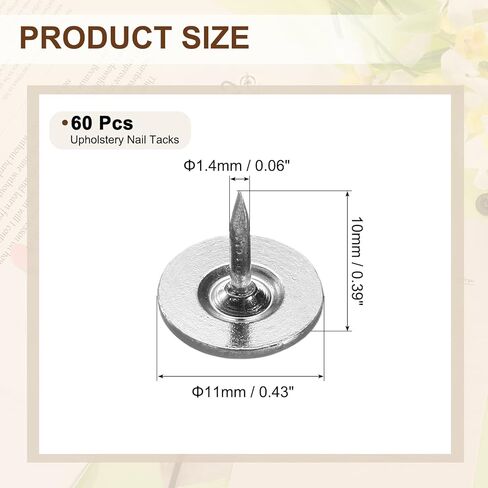 UXCELL 60PCS تنجيد المسامير ، 11mmx17mm رأس مسطح الإبهام تاك تاكه in Kuwait