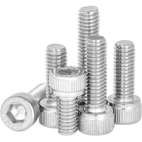 M1.4/1.6/2 /2.5/3 /4/5 /6/8 /10 304 Stainless Steel DIN912 Hexagon Hex Socket Head Cap Allen Bolt Screw L=3-80mm(10mm,M8X2pcs) in Saudi Arabia