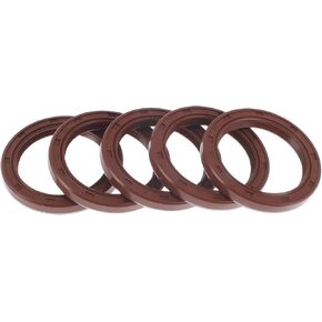 ختم الزيت العالمي TC شفة مزدوجة W الصلب الختم الختم الختم ختم دوار عمود دوار 32x42x8mm الضغط العالي FKM Rubber Brown 5 PCS in Saudi Arabia