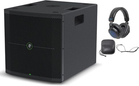 حزمة AudioSavings: (1) Mackie Thump115s 15 "1400 وات مدعوم من DJ PA Subwoofer Sub Thump 115S Bundle مع (1) Rockville DJ1500 DJ سماعات الرأس مع كابل لفائف قابلة للفصل ، CASE+PAD EART EAM (عنصران) in Saudi Arabia