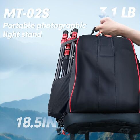 FreeSea MT-02S Aluminum Photography Tripod, Outdoor Portable Light Stand | Studio Sturdy Tripod for Speedlite Flash Softbox Strobe Light Camera with Carrying Bag in Saudi Arabia