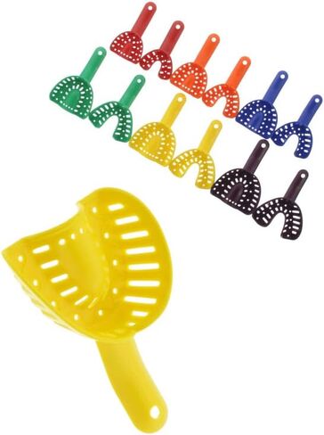 10/Pcs Dental DuraLock Plus Ortho Impression Trays Upper/Lower Dental Impression Tray for Adult/Children (#5 Large Upper) in Saudi Arabia