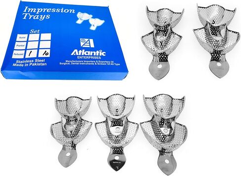 10 Dental Impression Trays Set Perfo Denture Instruments by SurgicalOnline in Saudi Arabia
