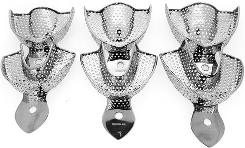 10 Dental Impression Trays Set Perfo Denture Instruments by SurgicalOnline in Saudi Arabia
