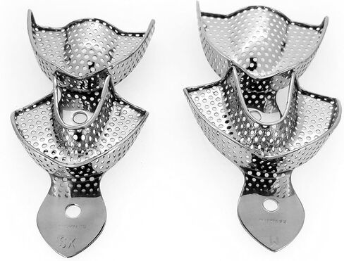 10 Dental Impression Trays Set Perfo Denture Instruments by SurgicalOnline in Saudi Arabia