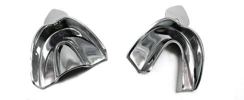 SURGICAL ONLINE Dental Impression Tray Set - Pedo, Stainless Steel, Set of 6, Autoclavable, Non-Slip Grip for Precision in Dentistry in Saudi Arabia